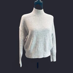 Gray Mock Neck Pullover Sweater Medium by Sophie Rue